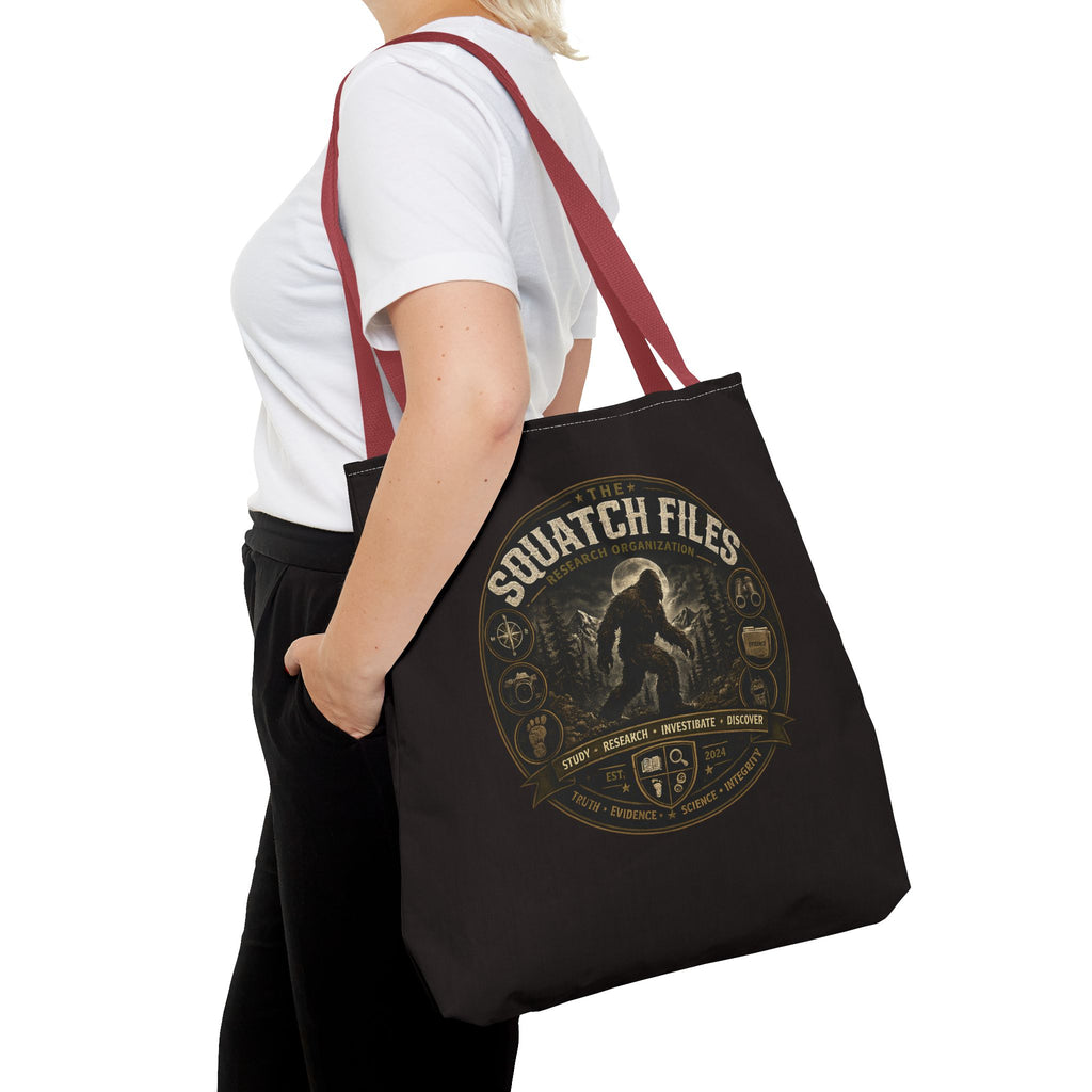 Squatch Files Tote Bag — Bigfoot Investigation Graphic Tote