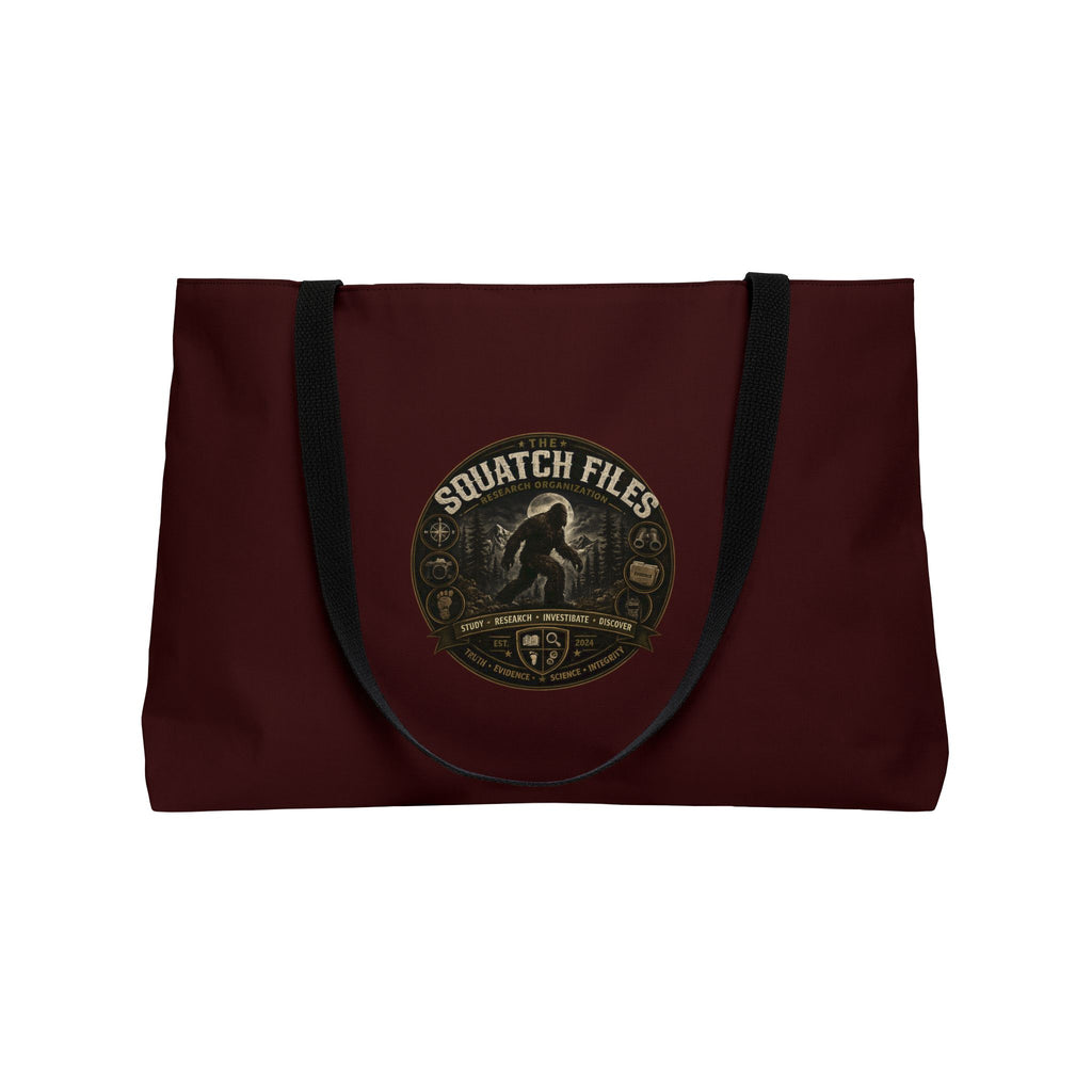 Weekender Tote Bag "Squatch Files" - Bigfoot Adventure Travel Tote