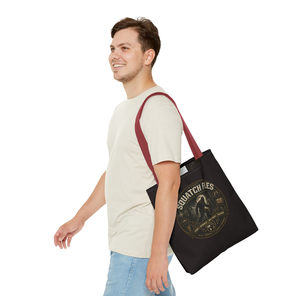 Squatch Files Tote Bag — Bigfoot Investigation Graphic Tote