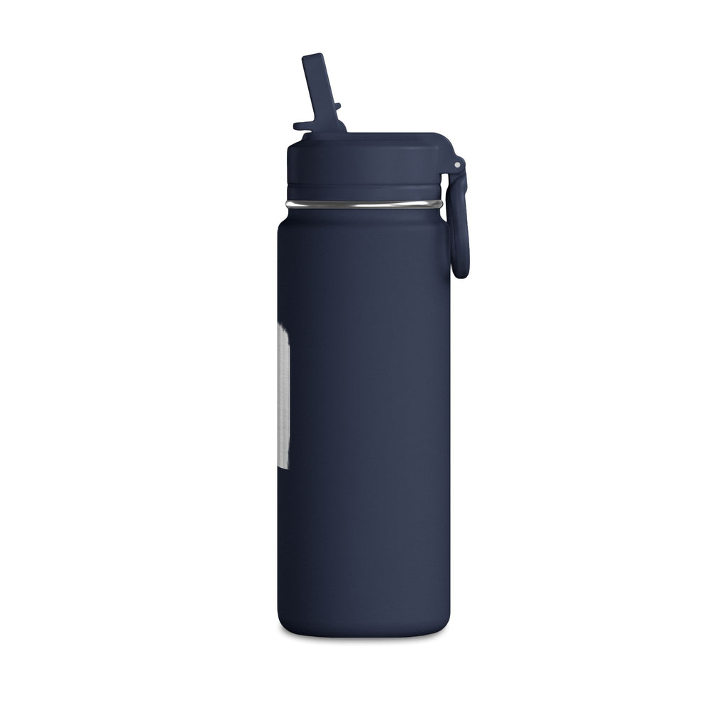20oz Mini Water Bottle with Gray Brushstroke Design — Lightweight Straw Bottle for Kids & Everyday Hydration