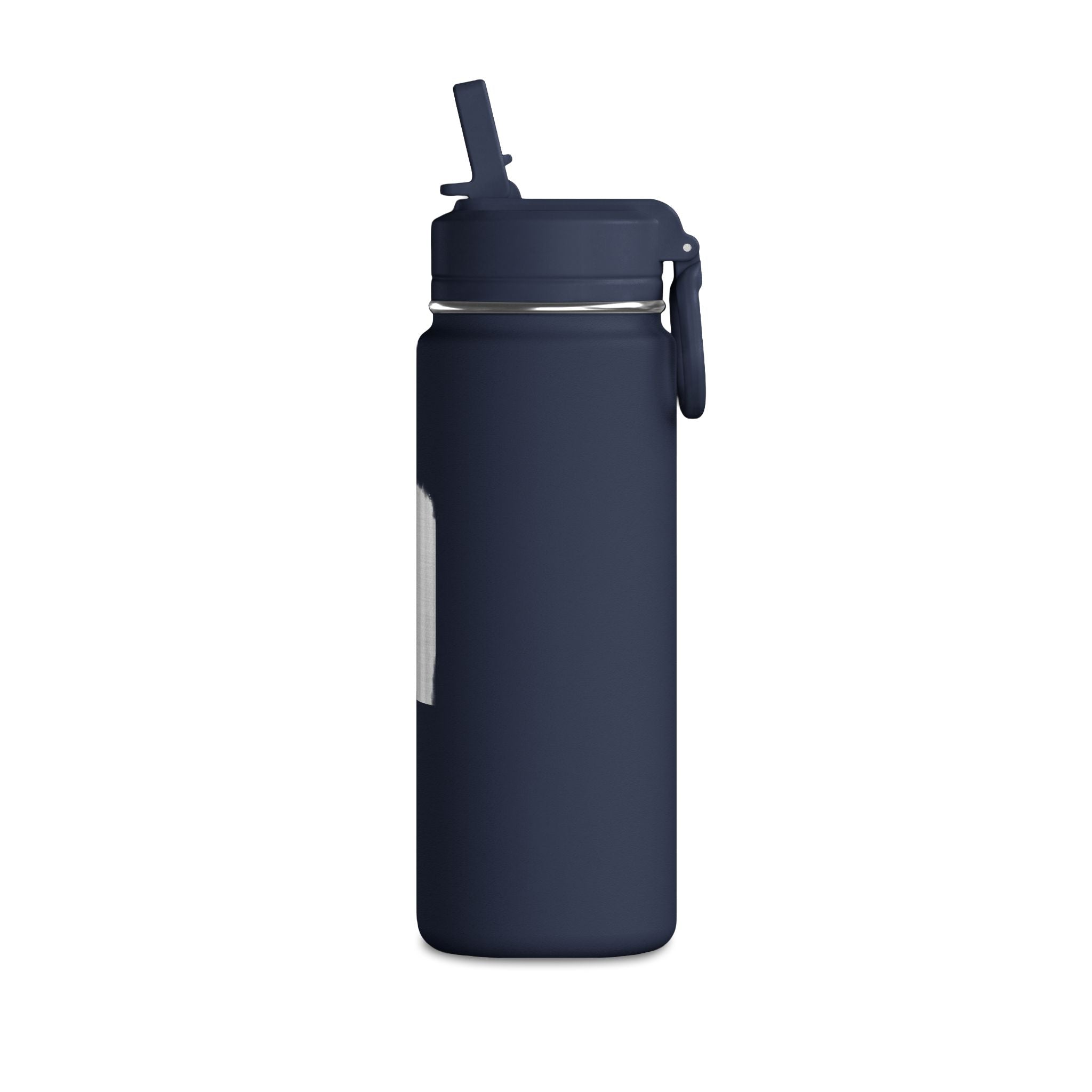 20oz Mini Water Bottle with Gray Brushstroke Design — Lightweight Straw Bottle for Kids & Everyday Hydration
