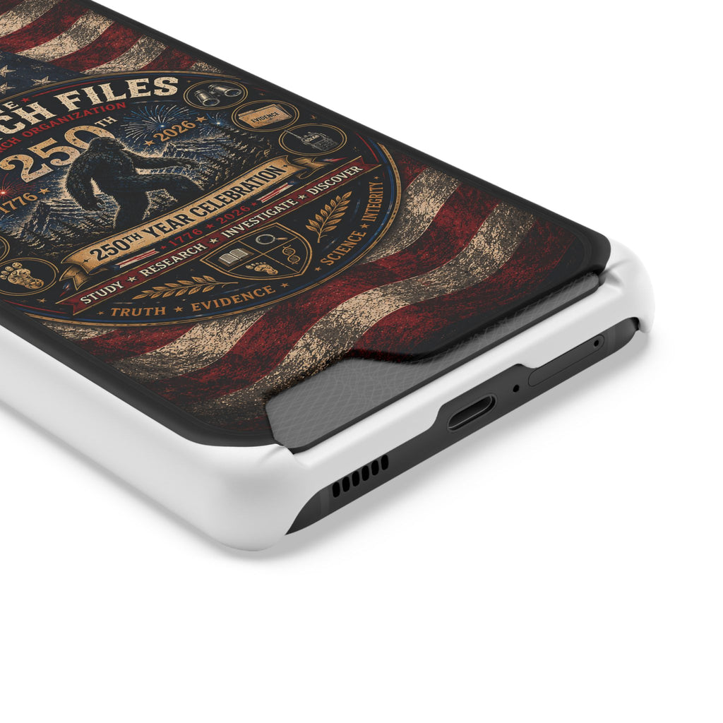 Phone Case — 'The Squatch Files 250th' Card Holder Case (Patriotic Bigfoot Design)