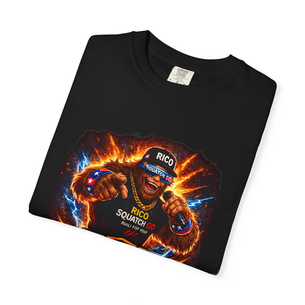Squatch GC Energy Graphic T-Shirt — Retro Gamer Energy Drink Design