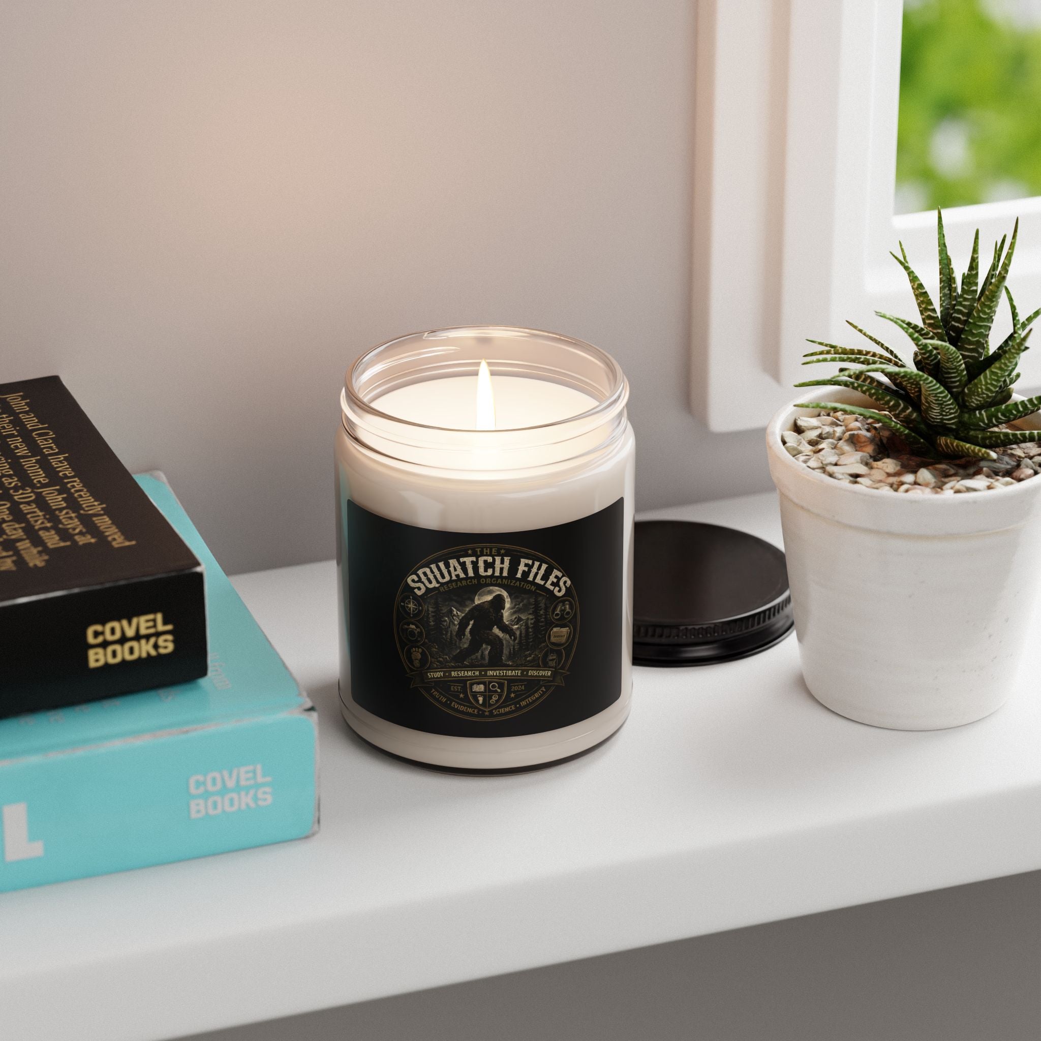 Squatch Files Soy Candle — 9oz Scented Jar for Outdoors & Mystery Fans