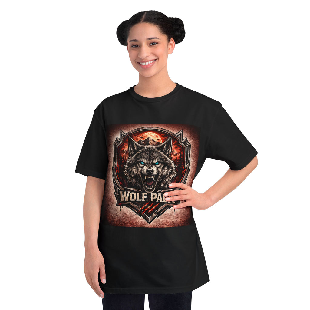 Wolf Pack Graphic T-Shirt — Fierce Wolf Emblem Tee