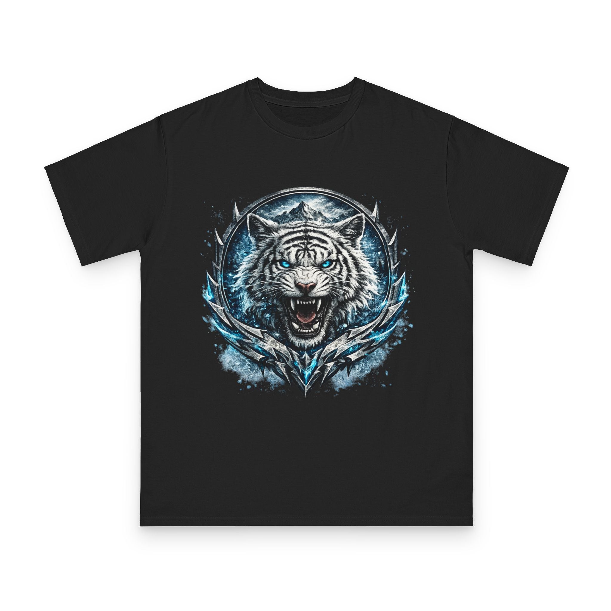 White Tiger Graphic T-Shirt — Fierce Ice-Cold Predator Design