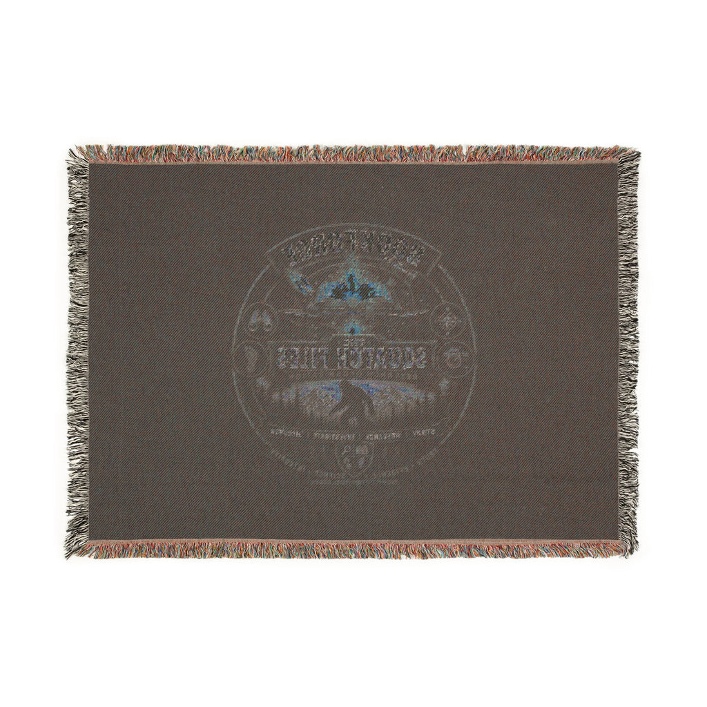 Woven Blanket — 'Codecops Squatch Files' Retro Patch Throw