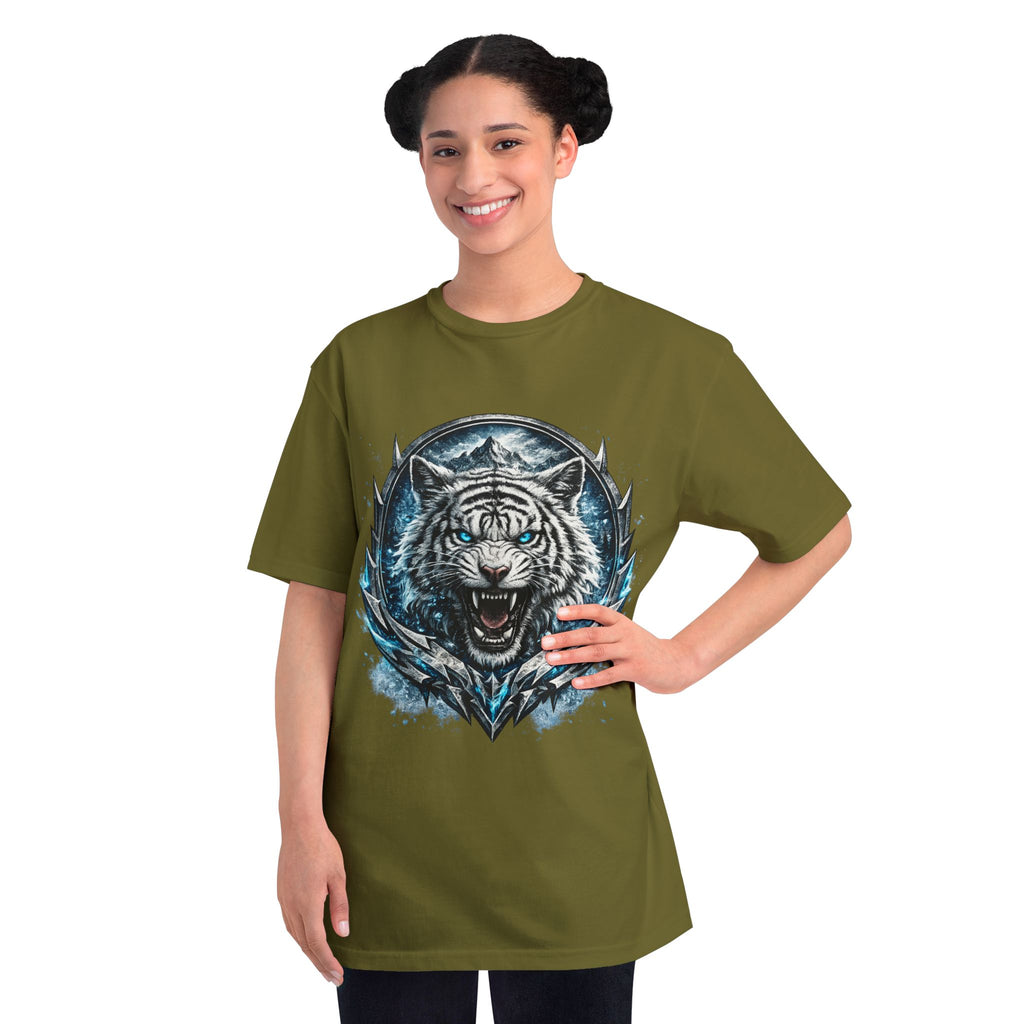 White Tiger Graphic T-Shirt — Fierce Ice-Cold Predator Design