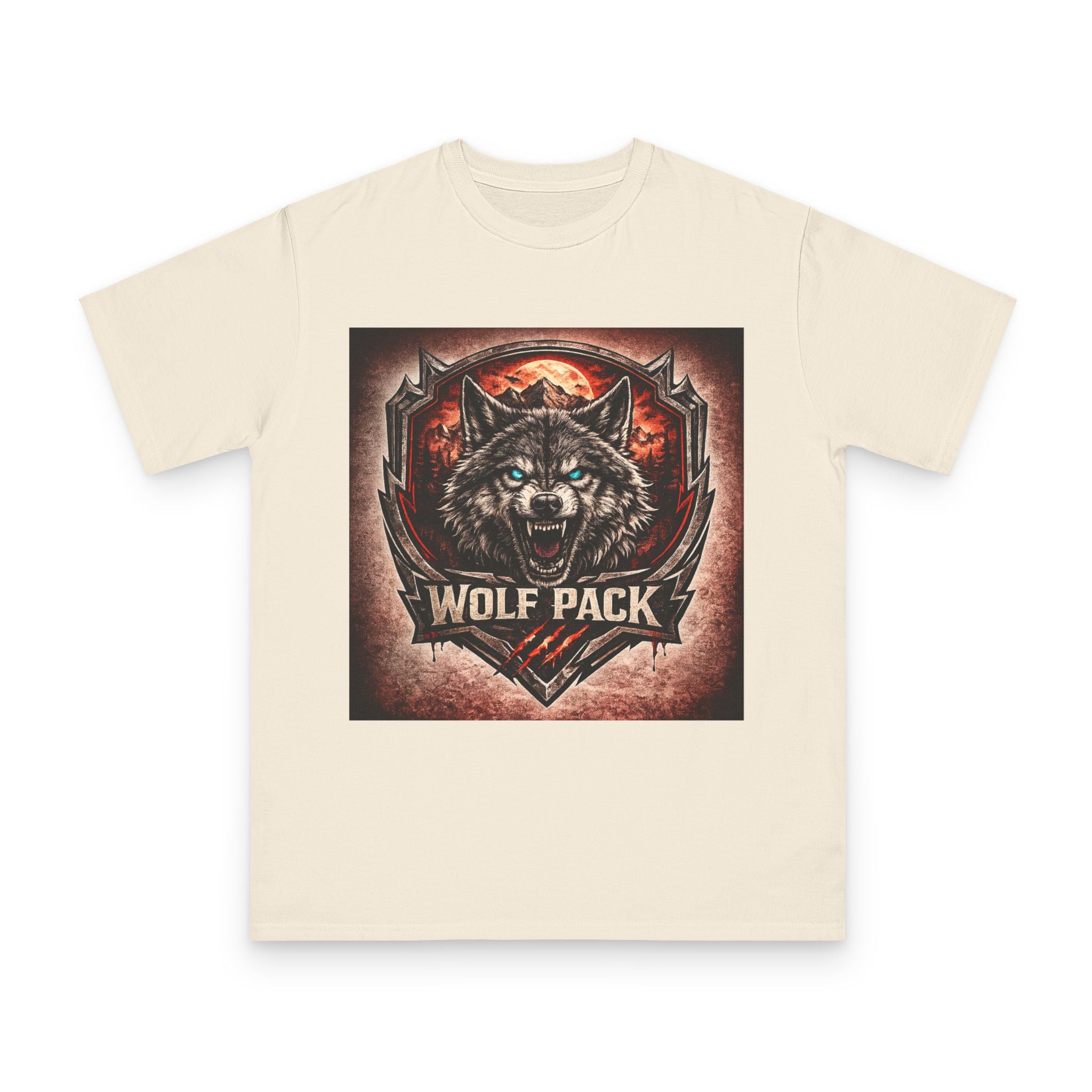 Wolf Pack Graphic T-Shirt — Fierce Wolf Emblem Tee