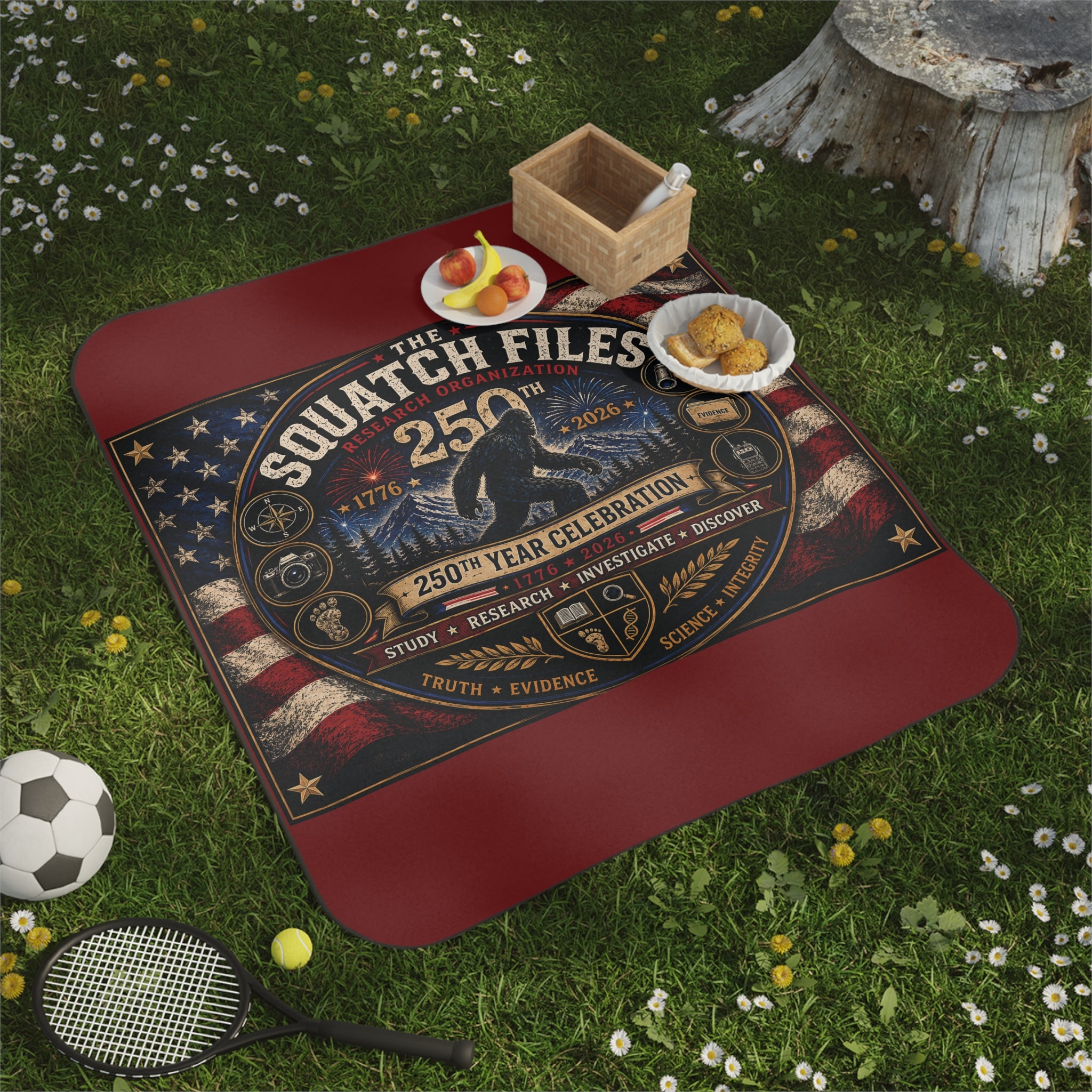 Picnic Blanket — The Squatch Files 250th Anniversary Outdoor Picnic Blanket