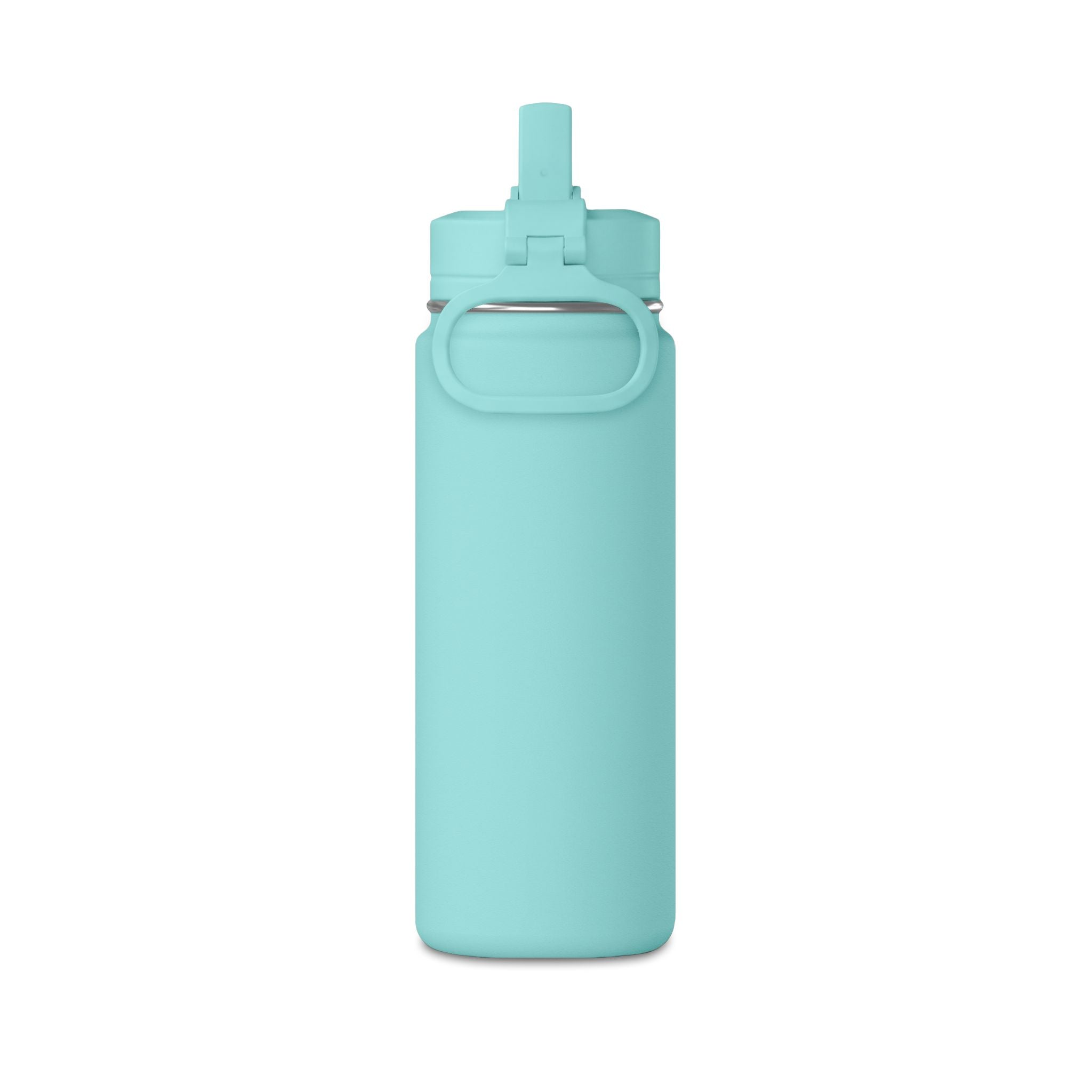 20oz Mini Water Bottle with Gray Brushstroke Design — Lightweight Straw Bottle for Kids & Everyday Hydration