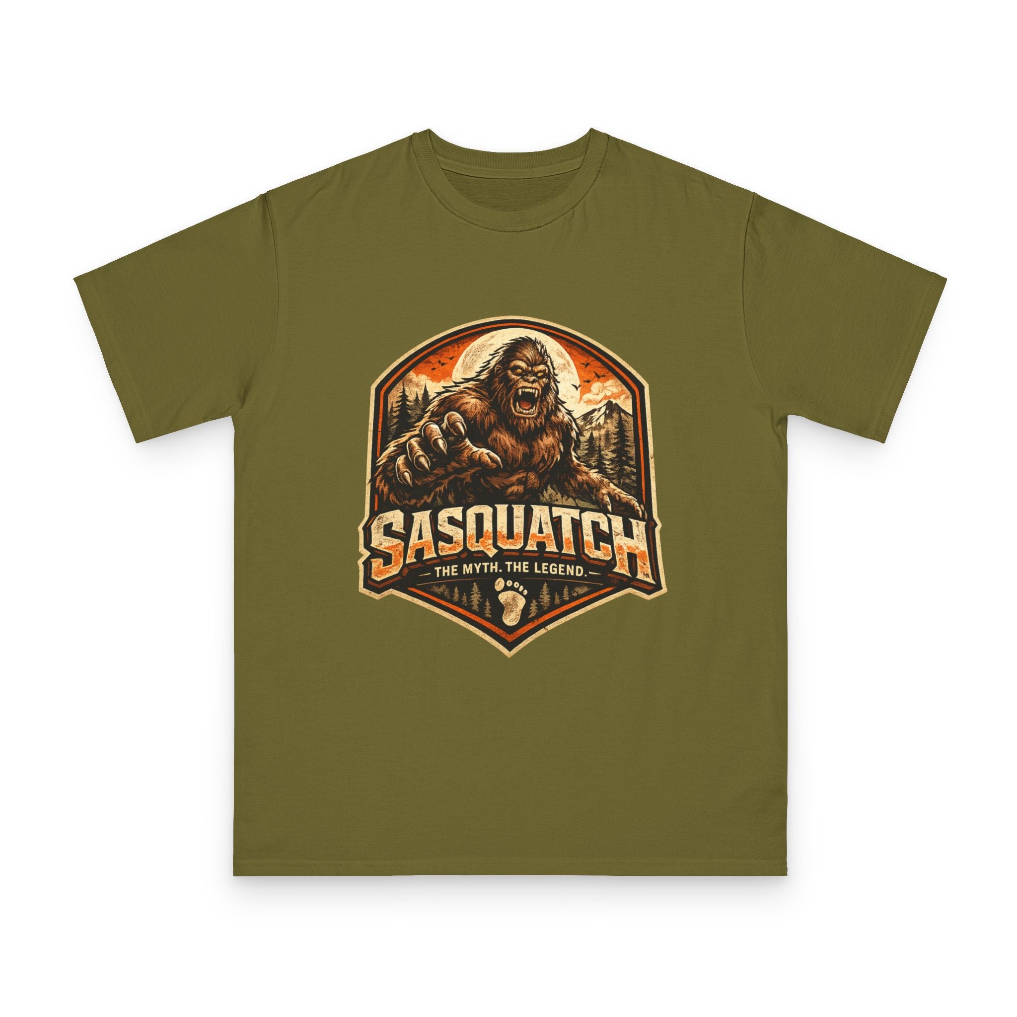 Sasquatch Graphic T-Shirt — "Sasquatch: The Myth The Legend" Retro Outdoor Tee