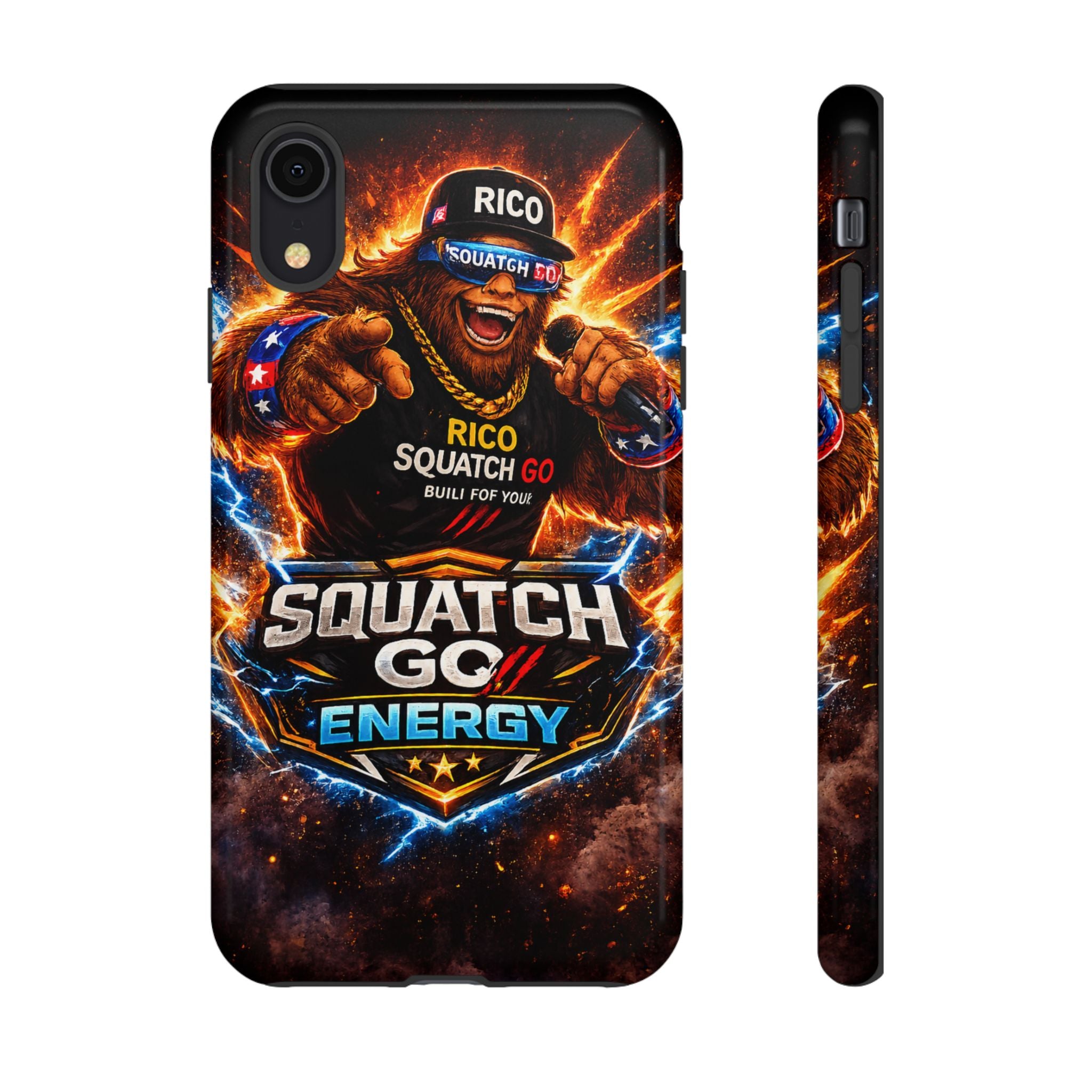 Squatch Go Energy Phone Case — 'Rico Squatch Go' Gamer Energized Tough Case