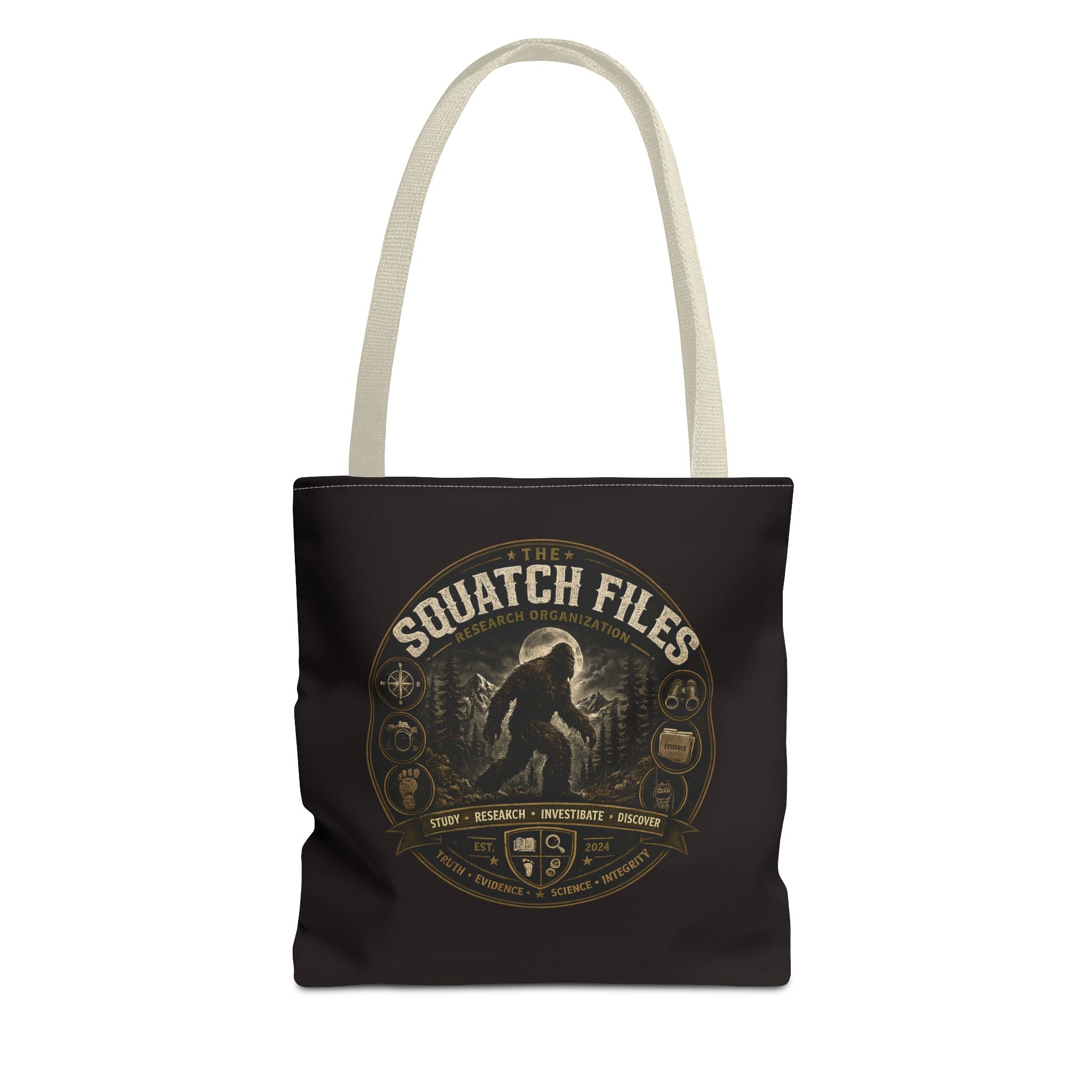 Squatch Files Tote Bag — Bigfoot Investigation Graphic Tote