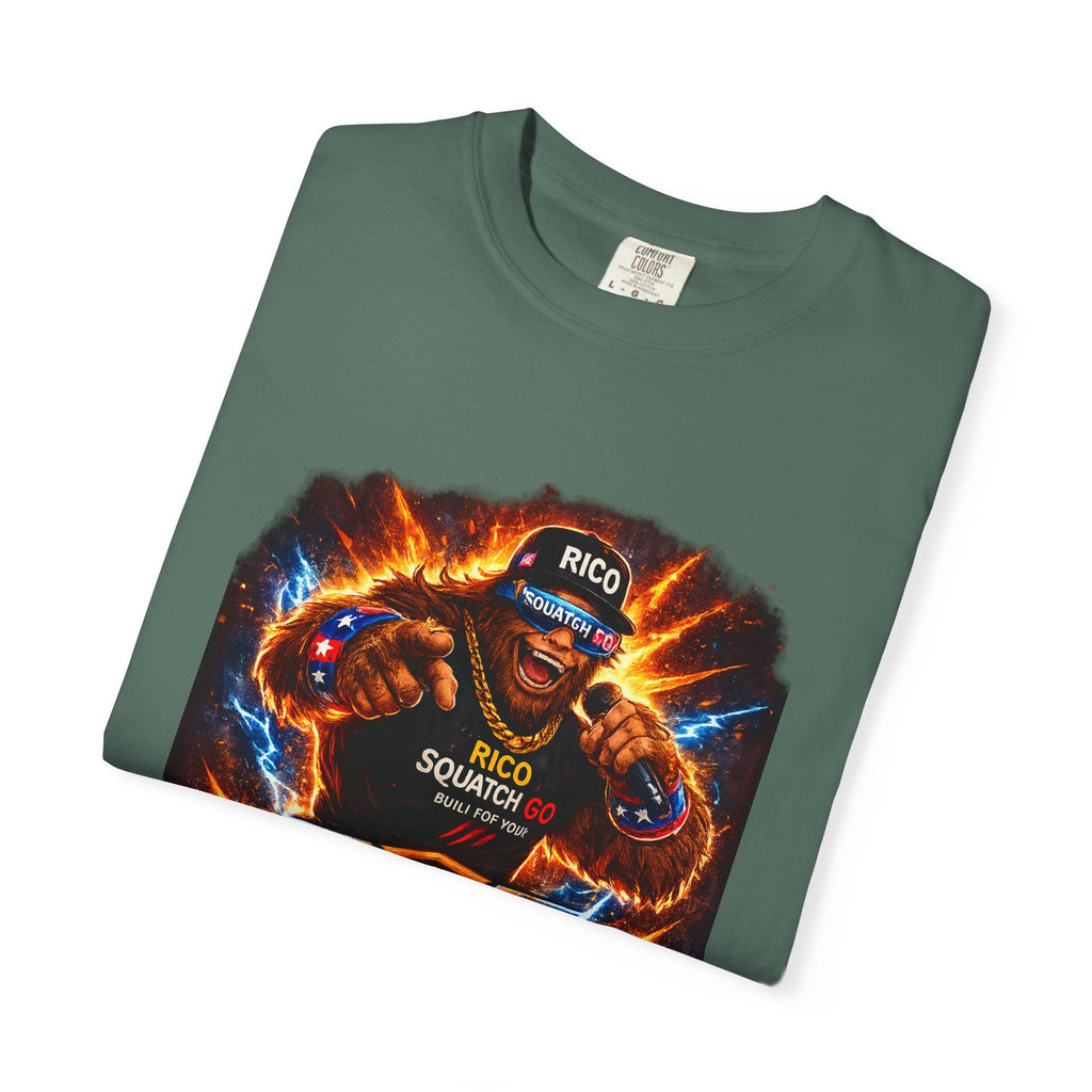 Squatch GC Energy Graphic T-Shirt — Retro Gamer Energy Drink Design