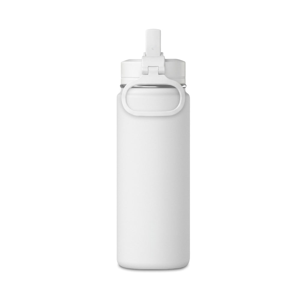 20oz Mini Water Bottle with Gray Brushstroke Design — Lightweight Straw Bottle for Kids & Everyday Hydration