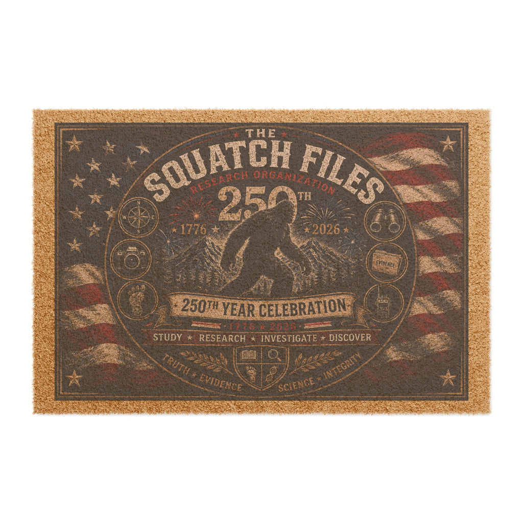 Sasquatch Files 250th Celebration Doormat — Patriotic Bigfoot Welcome Mat