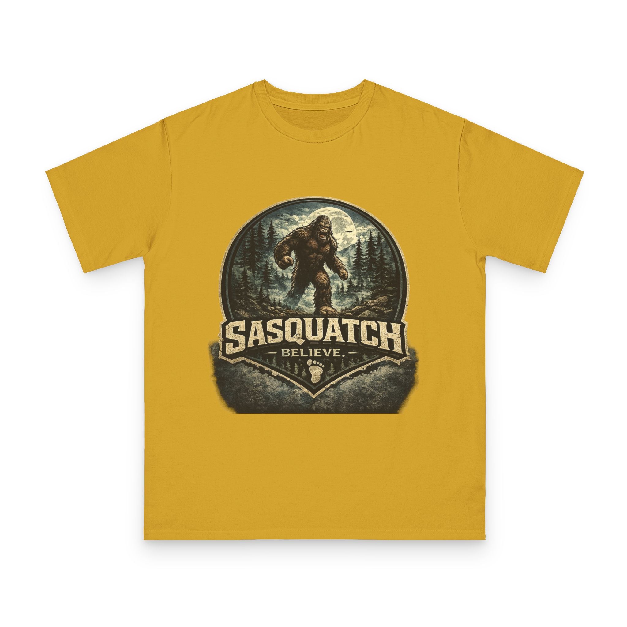 Sasquatch Believe T-Shirt — Vintage Bigfoot Forest Graphic Tee