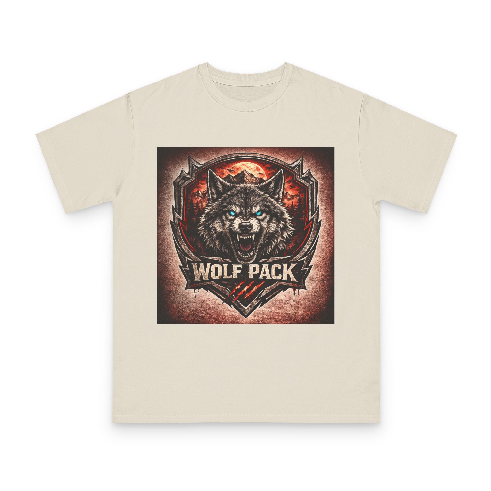 Wolf Pack Graphic T-Shirt — Fierce Wolf Emblem Tee