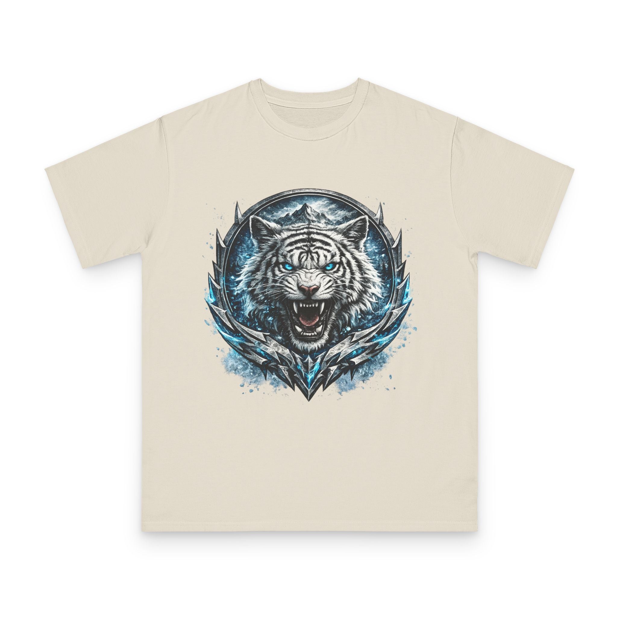White Tiger Graphic T-Shirt — Fierce Ice-Cold Predator Design