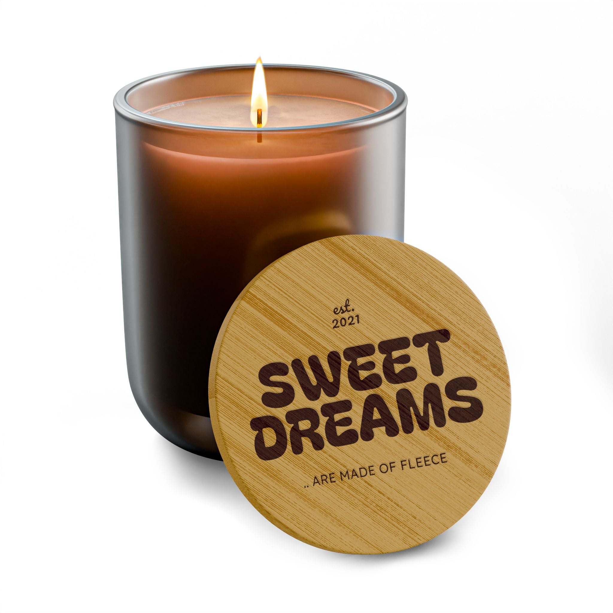 Sweet Dreams Scented Soy Candle - 14oz Engraved Bamboo Lid