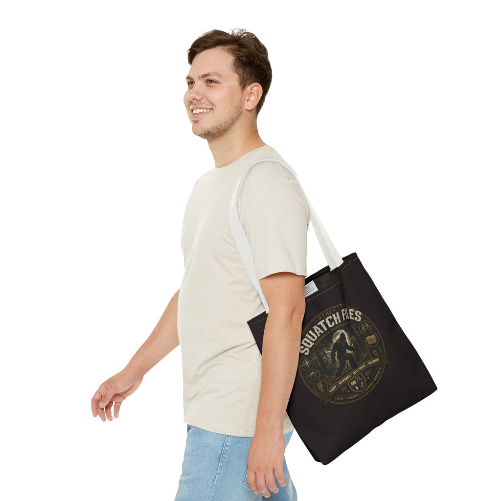 Squatch Files Tote Bag — Bigfoot Investigation Graphic Tote