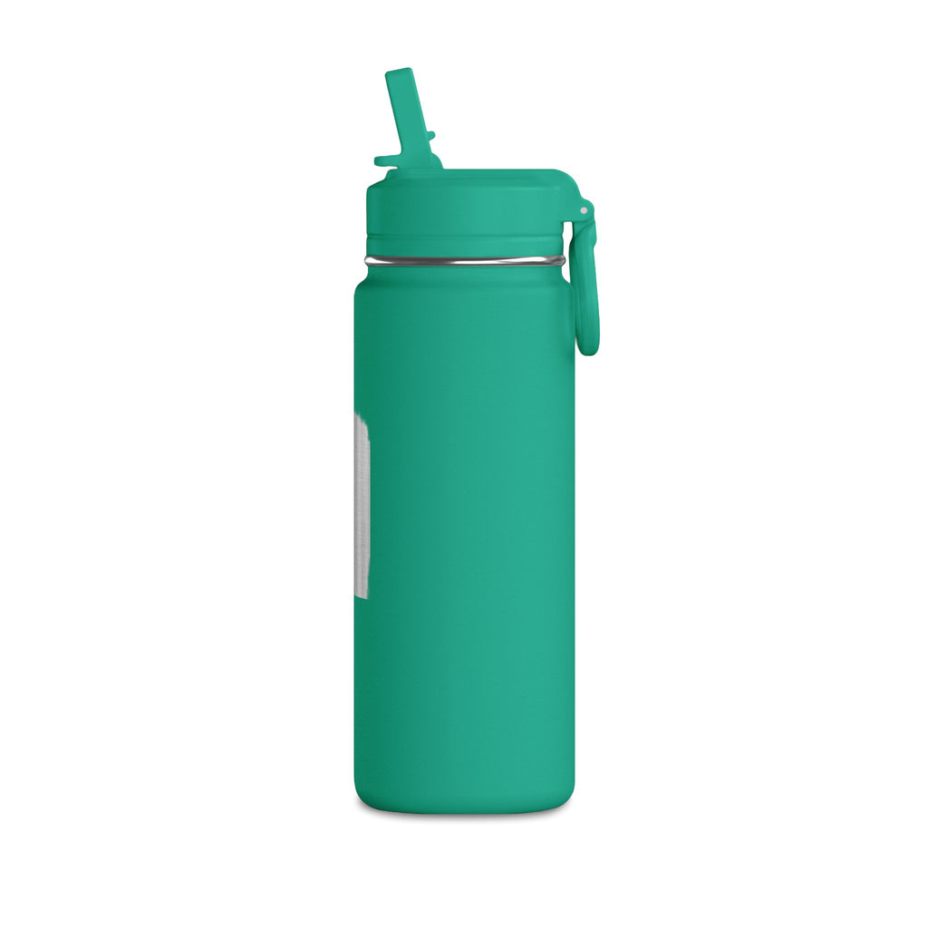 20oz Mini Water Bottle with Gray Brushstroke Design — Lightweight Straw Bottle for Kids & Everyday Hydration