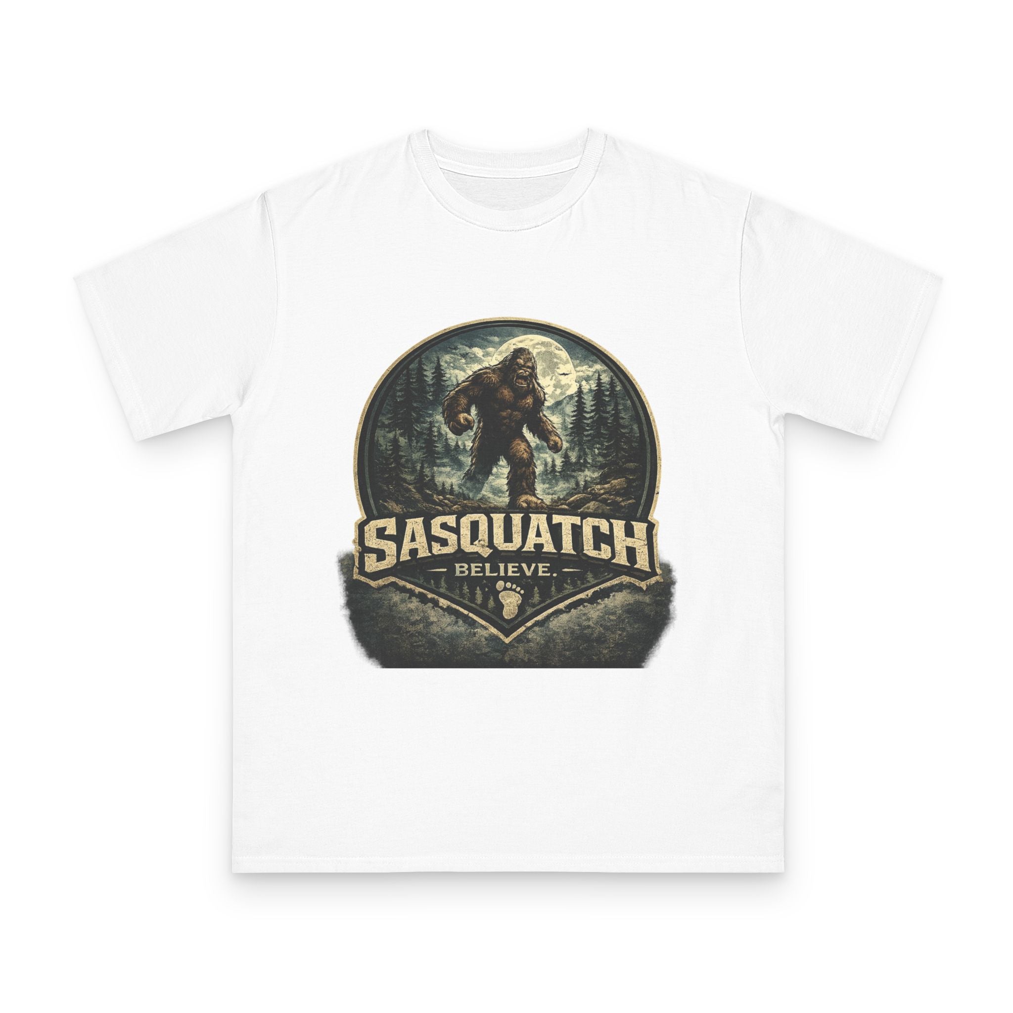 Sasquatch Believe T-Shirt — Vintage Bigfoot Forest Graphic Tee