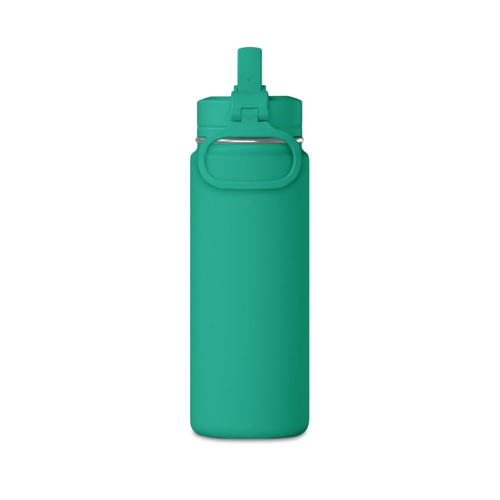 20oz Mini Water Bottle with Gray Brushstroke Design — Lightweight Straw Bottle for Kids & Everyday Hydration