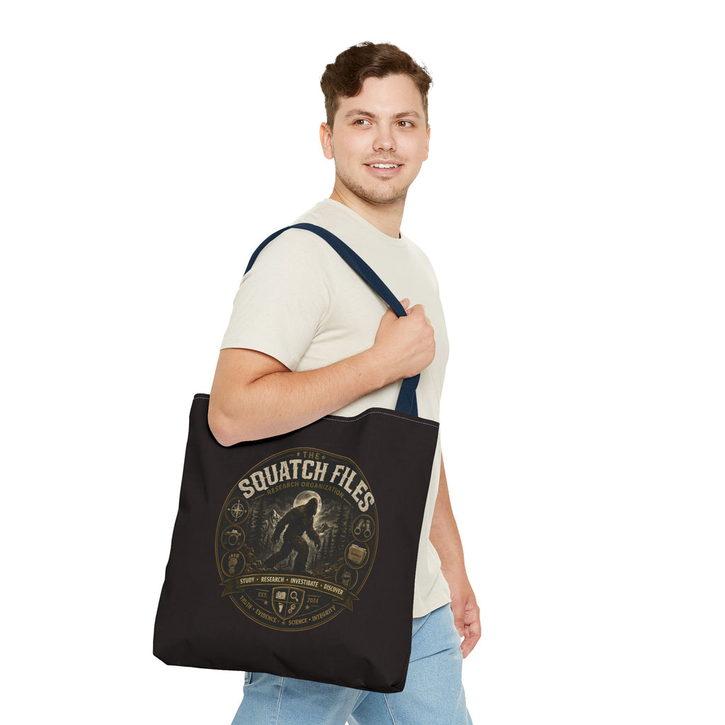 Squatch Files Tote Bag — Bigfoot Investigation Graphic Tote