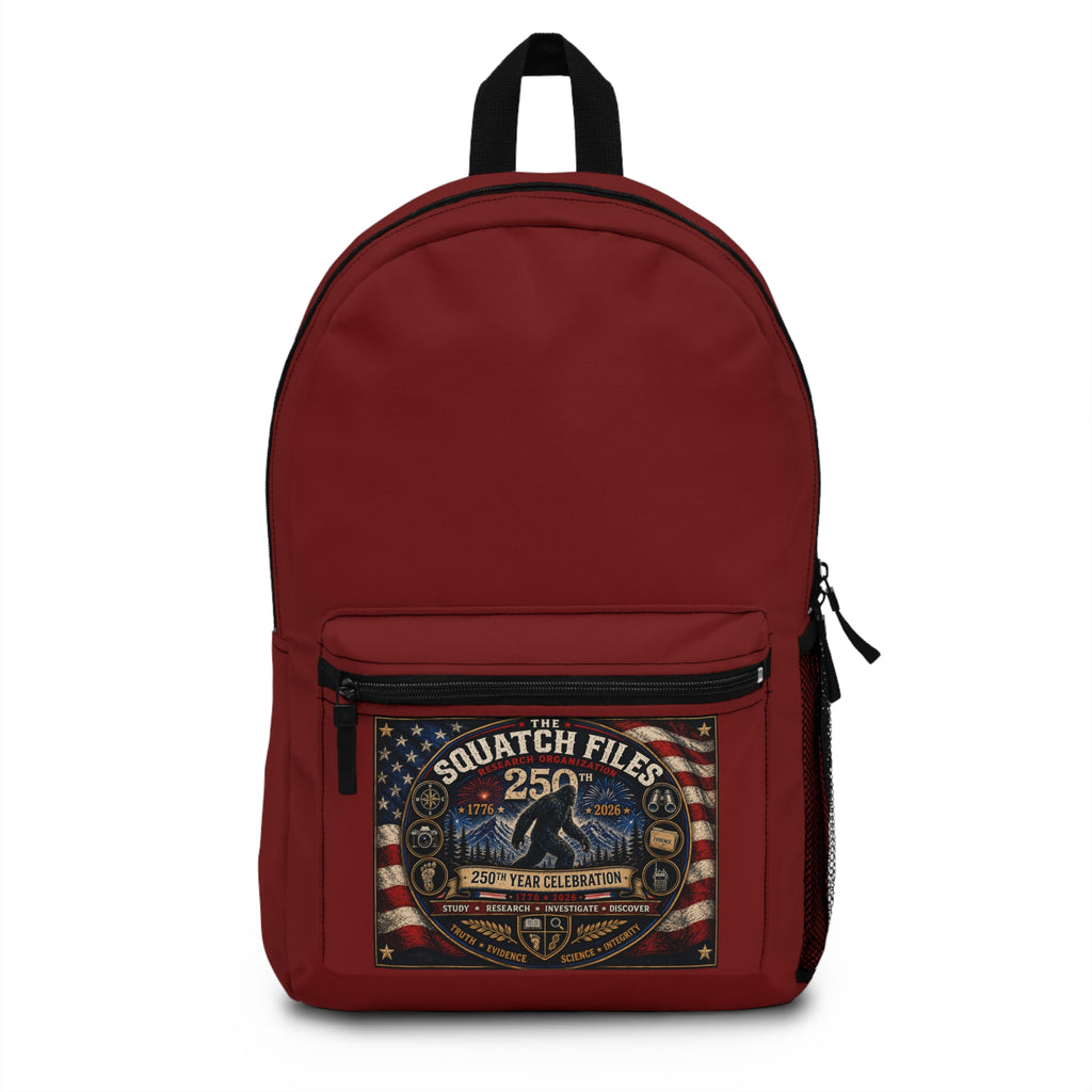 Squatch Files 250th Anniversary Backpack — Vintage Bigfoot Patriotic Daypack