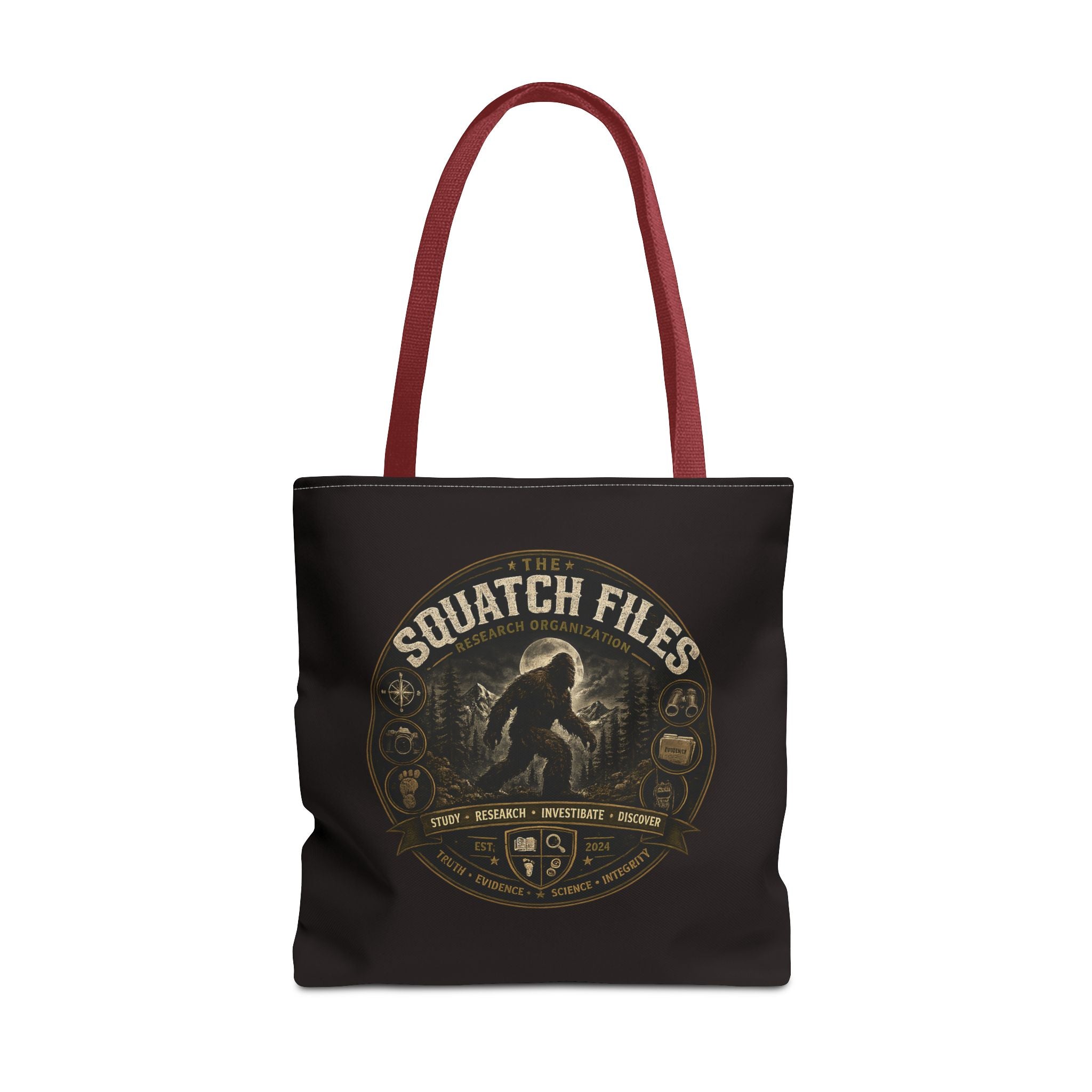 Squatch Files Tote Bag — Bigfoot Investigation Graphic Tote