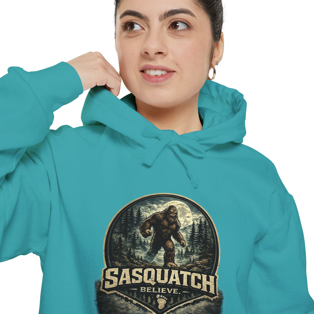 Sasquatch Graphic Hoodie – Vintage Bigfoot Adventure Sweatshirt