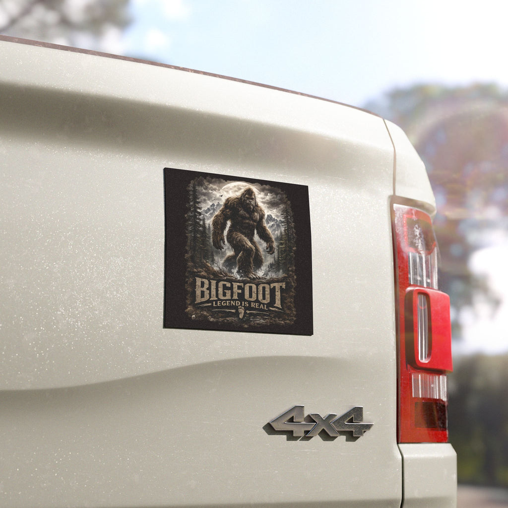 Bigfoot Car Magnet — 'Bigfoot Legend Is Real' Outdoor Sasquatch Decal for Trucks & SUVs
