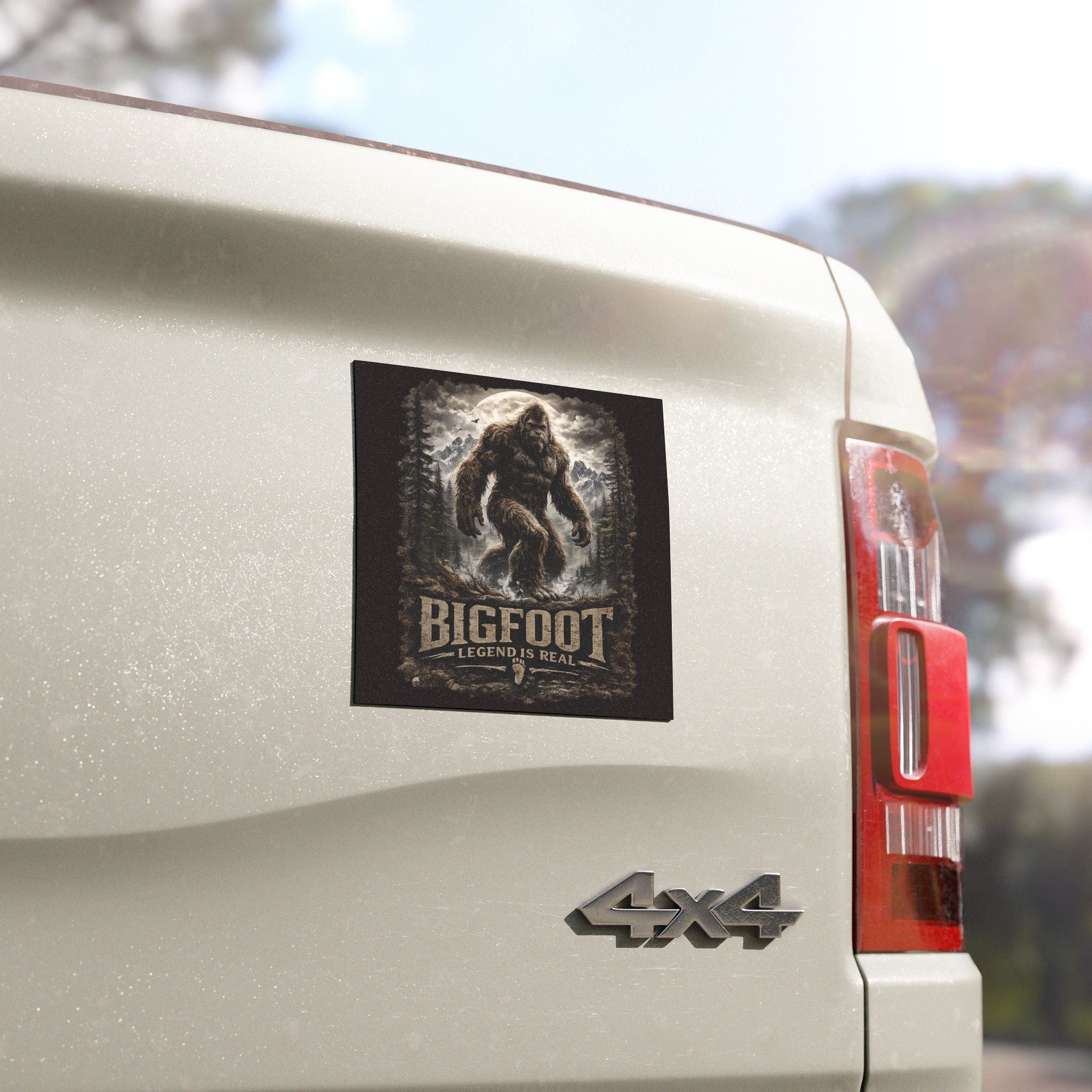 Bigfoot Car Magnet — 'Bigfoot Legend Is Real' Outdoor Sasquatch Decal for Trucks & SUVs