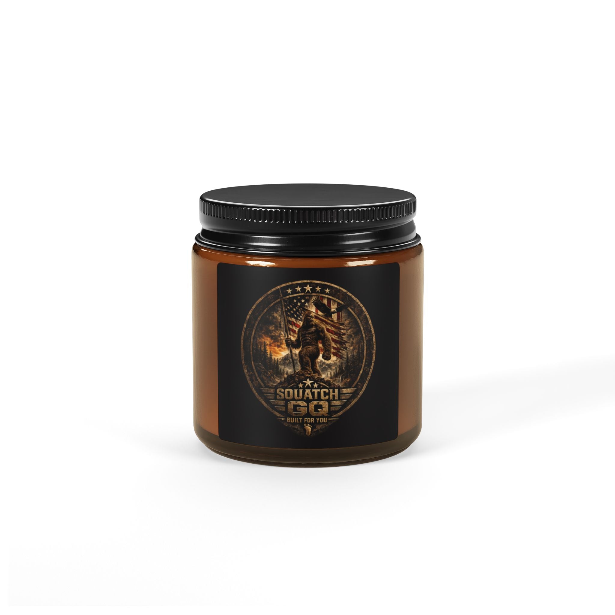 Sasquatch God Soy Candle — Amber Jar Scented Candle (Multi-Size)