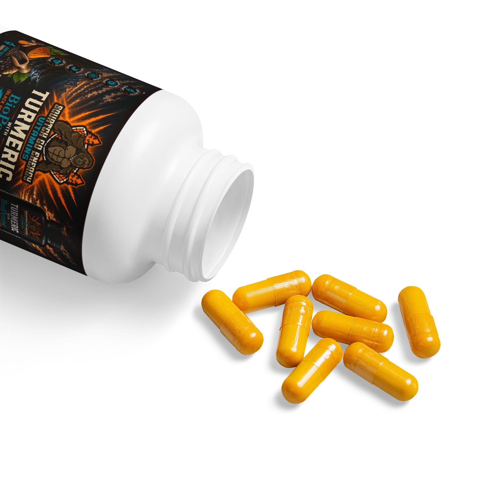 Turmeric with BioPerine® (Black Pepper Fruit Extract) Supplement (60 Capsules)