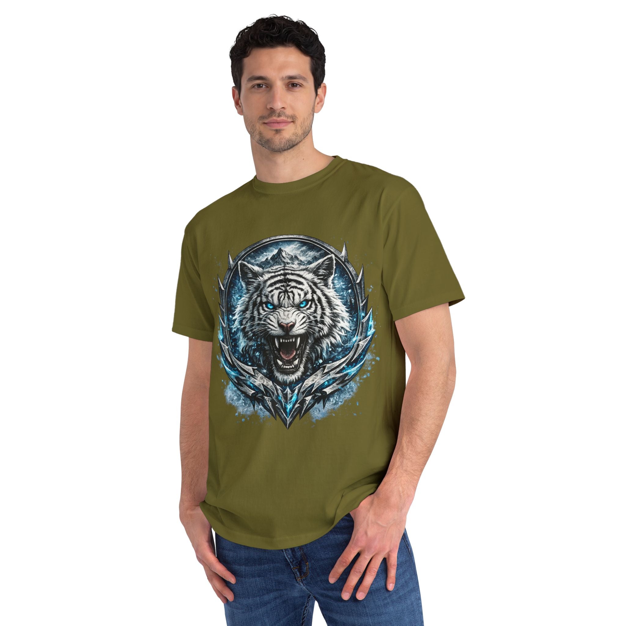 White Tiger Graphic T-Shirt — Fierce Ice-Cold Predator Design