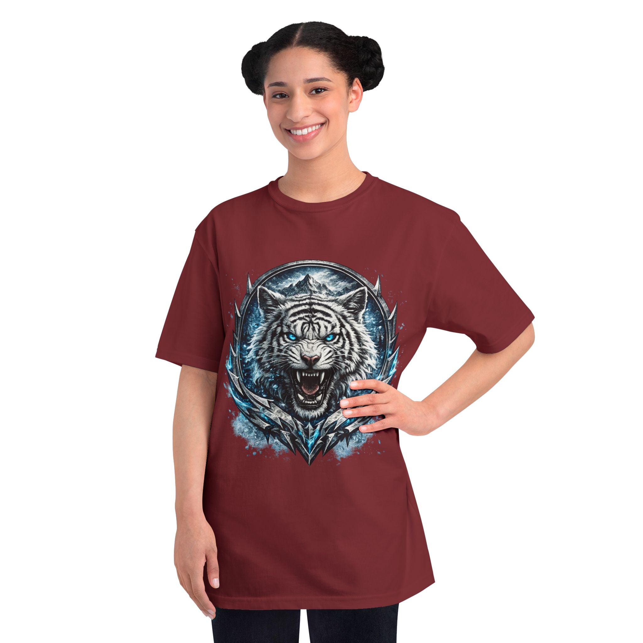 White Tiger Graphic T-Shirt — Fierce Ice-Cold Predator Design