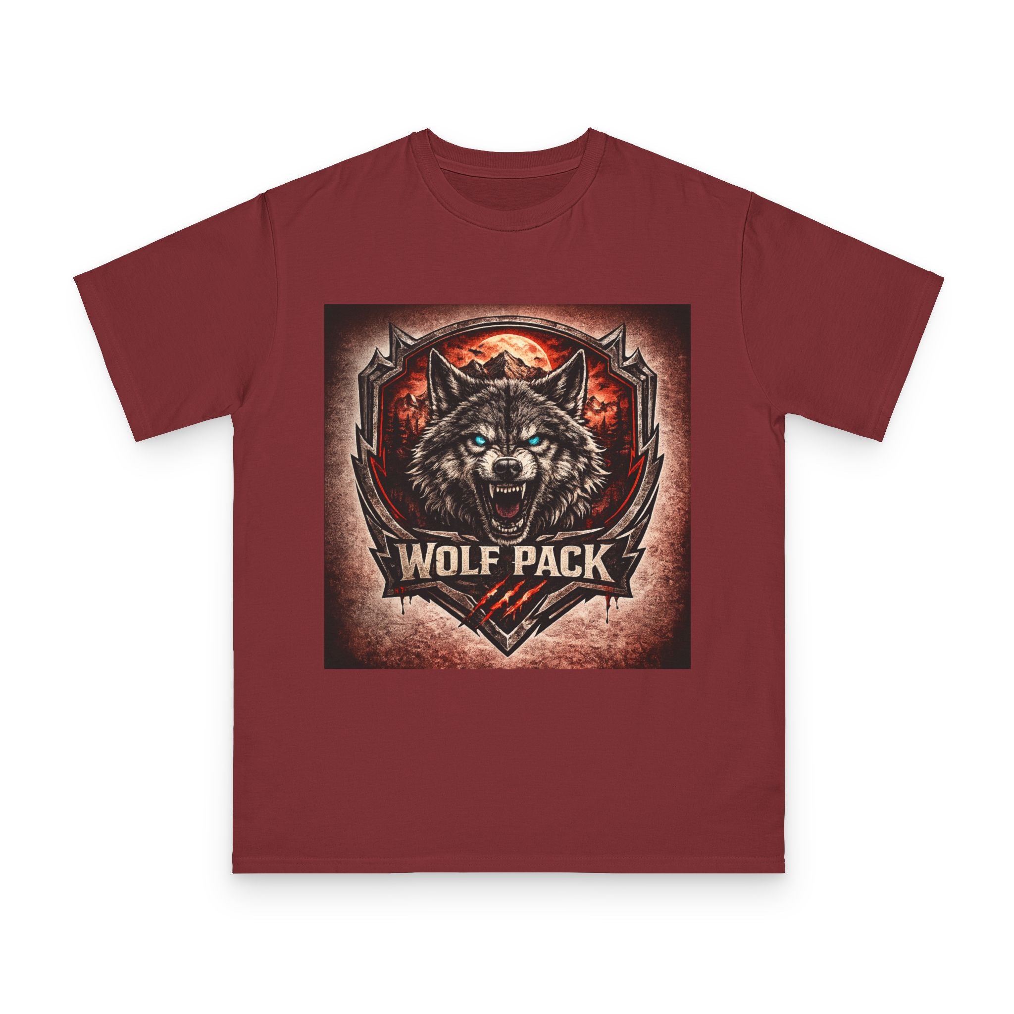 Wolf Pack Graphic T-Shirt — Fierce Wolf Emblem Tee