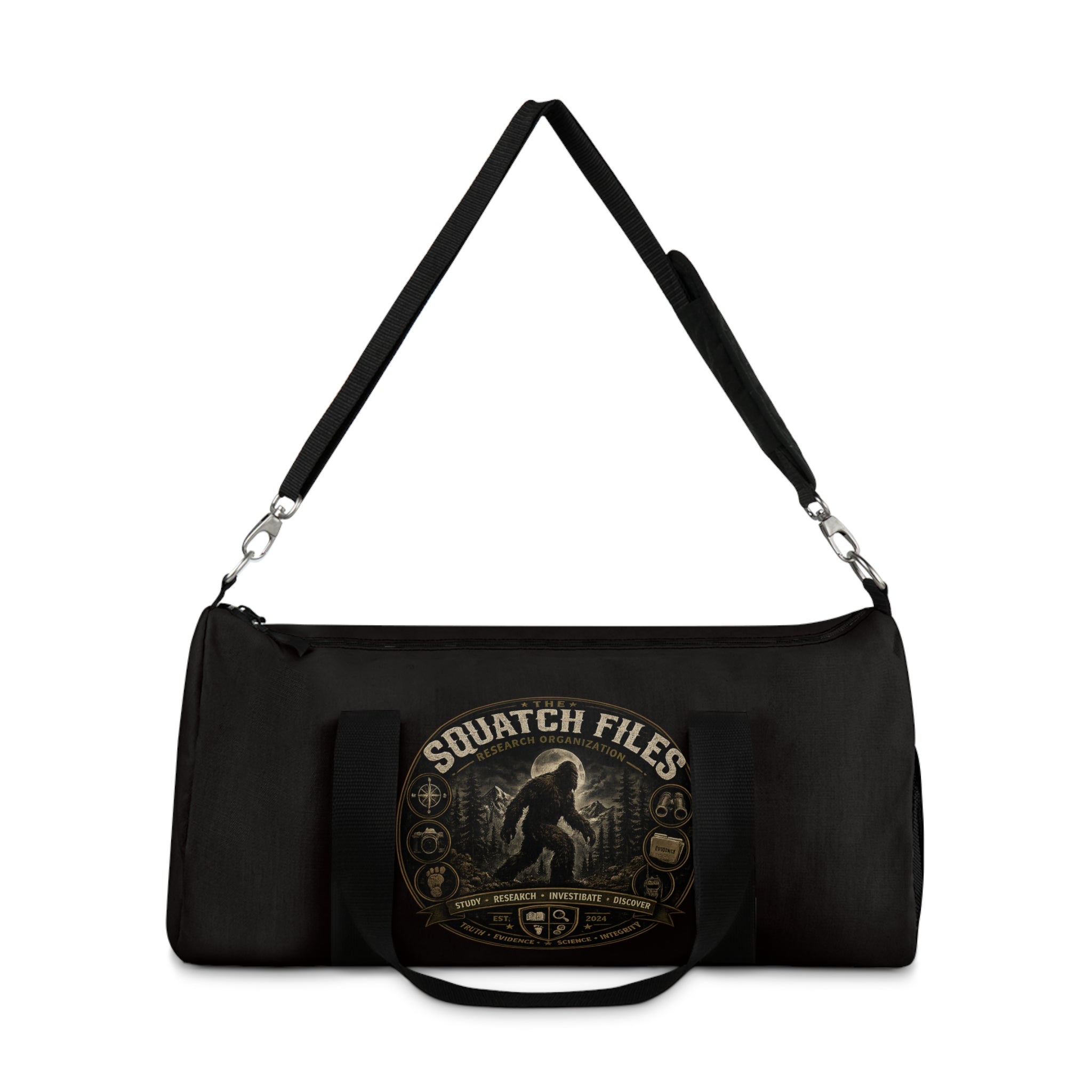 Squatch Files Duffel Bag — Bigfoot Camping & Gym Travel Gear