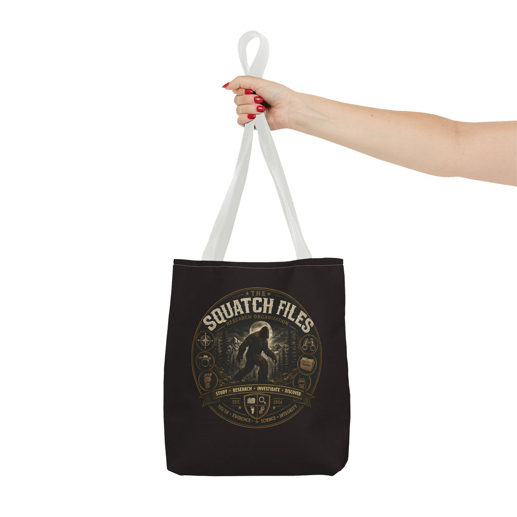 Squatch Files Tote Bag — Bigfoot Investigation Graphic Tote