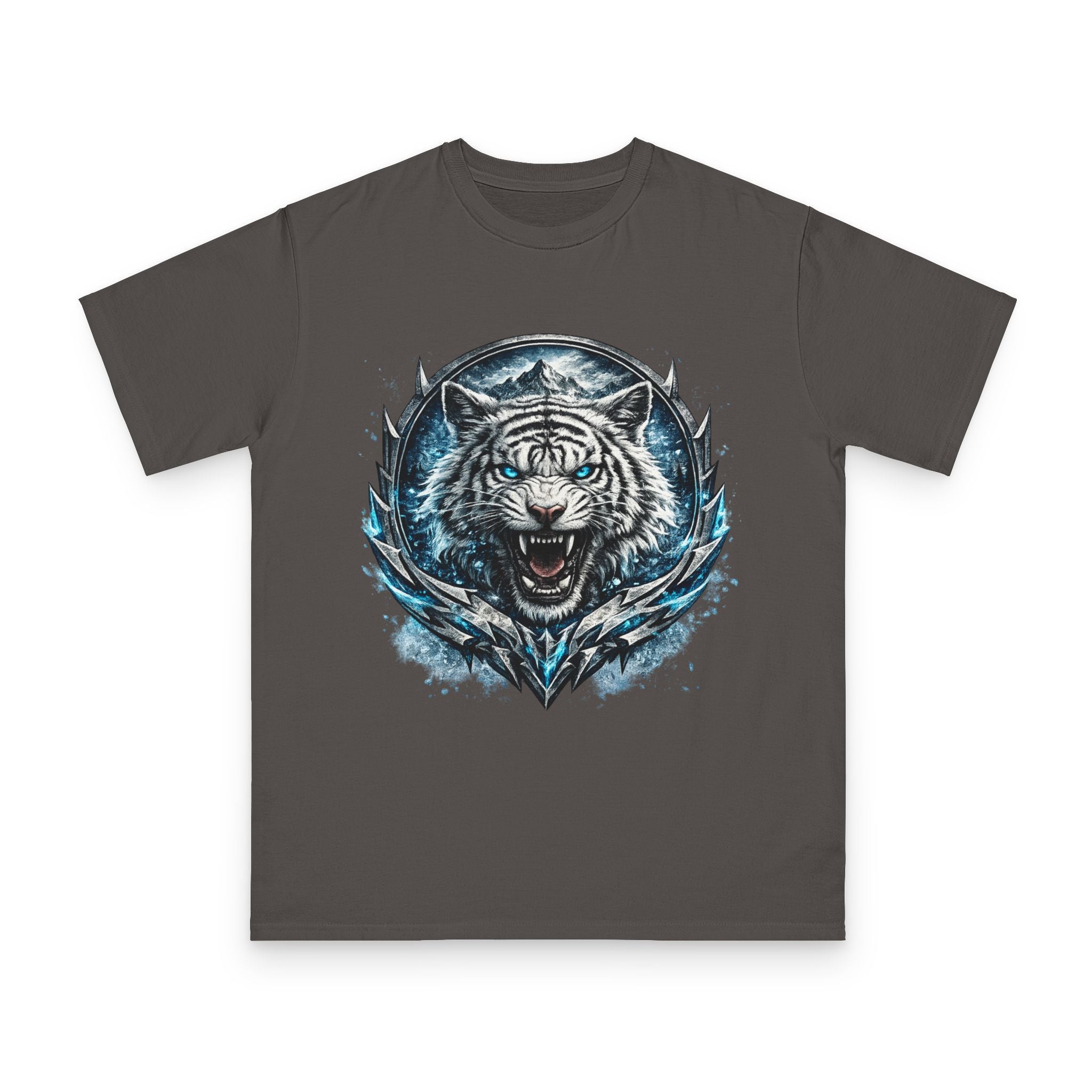 White Tiger Graphic T-Shirt — Fierce Ice-Cold Predator Design
