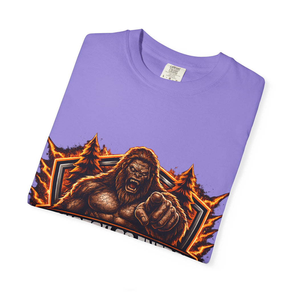 Squatch Go Energy T-Shirt — Sasquatch Vintage Badge Tee (Made by Nature • Built by Science)