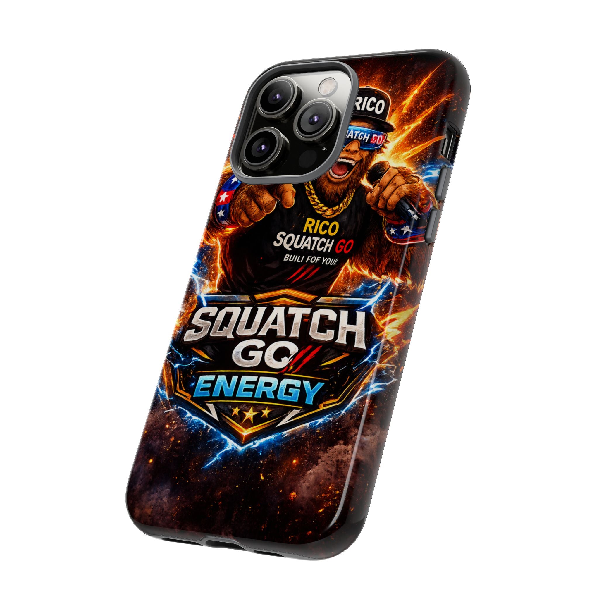Squatch Go Energy Phone Case — 'Rico Squatch Go' Gamer Energized Tough Case