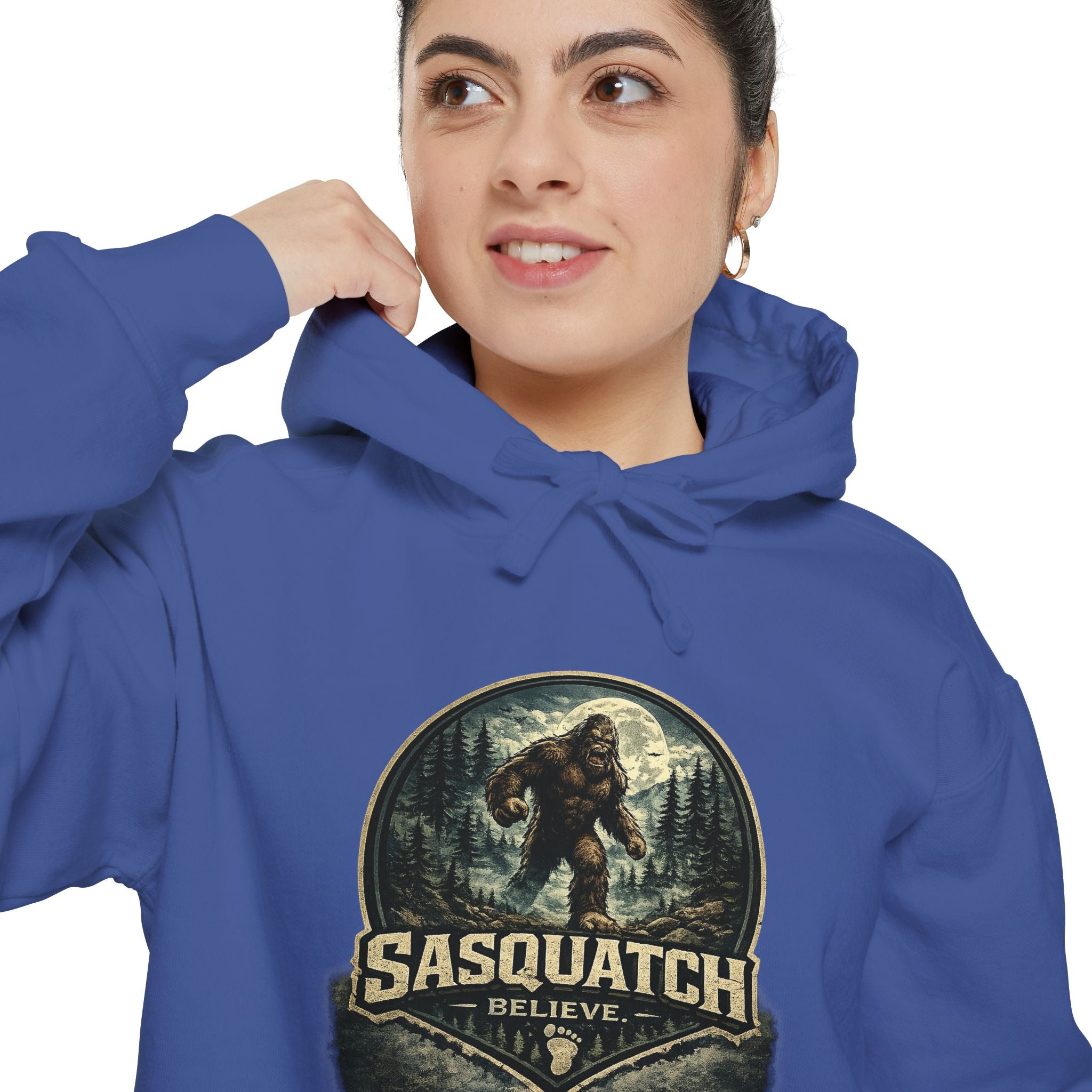 Sasquatch Graphic Hoodie – Vintage Bigfoot Adventure Sweatshirt