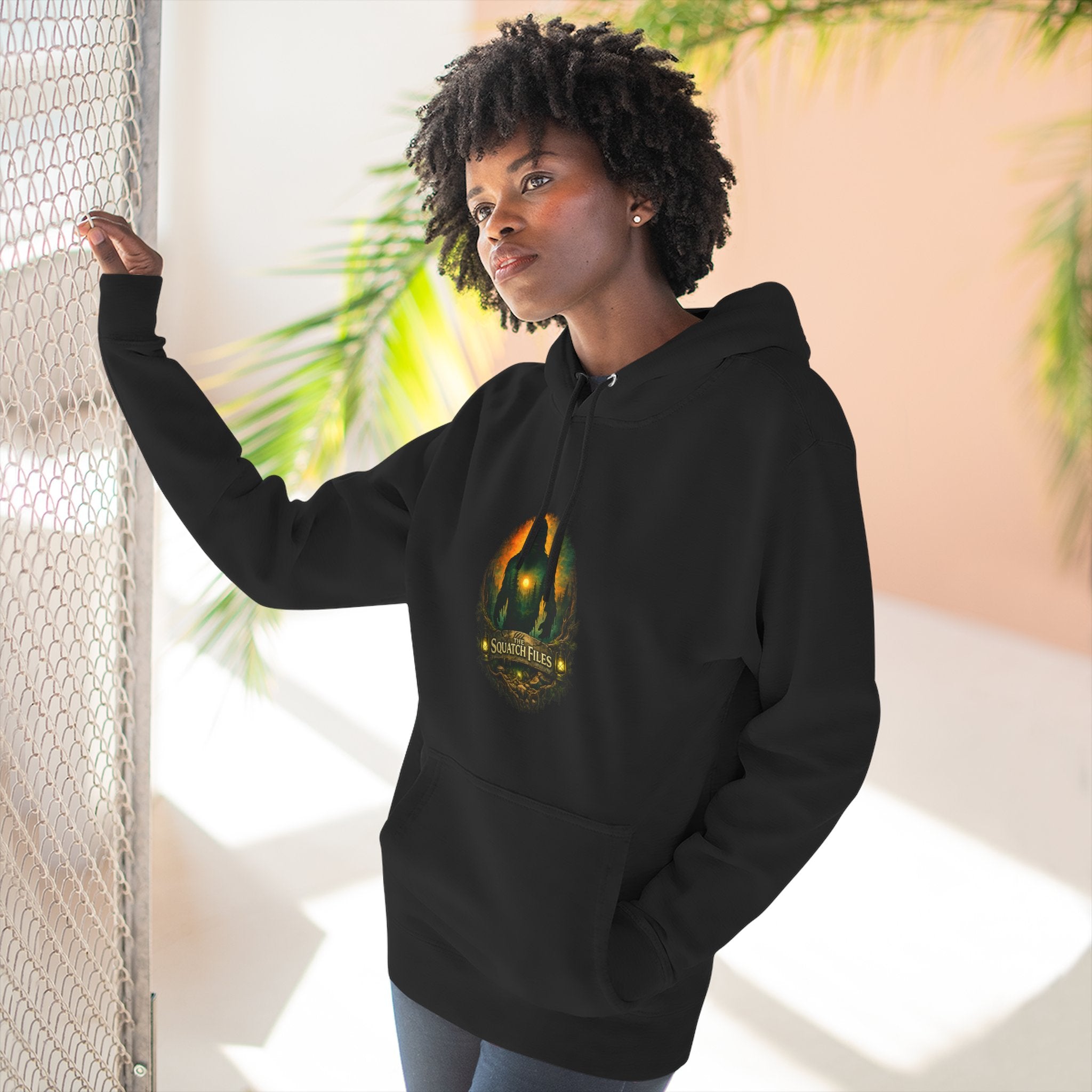 Squatch Go Energy Hoodie — Bigfoot Graphic Fleece Pullover (Made by Nature, Built by Science)