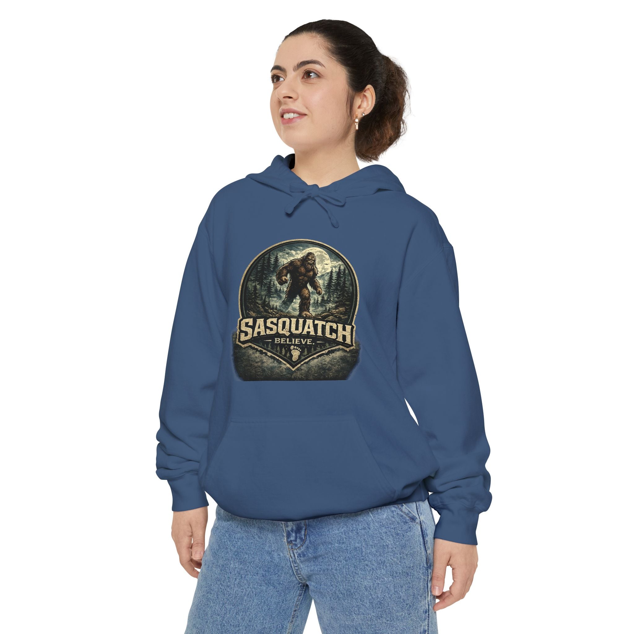 Sasquatch Graphic Hoodie – Vintage Bigfoot Adventure Sweatshirt