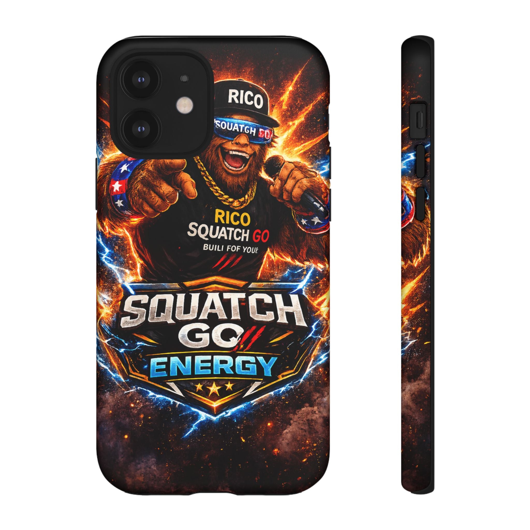 Squatch Go Energy Phone Case — 'Rico Squatch Go' Gamer Energized Tough Case