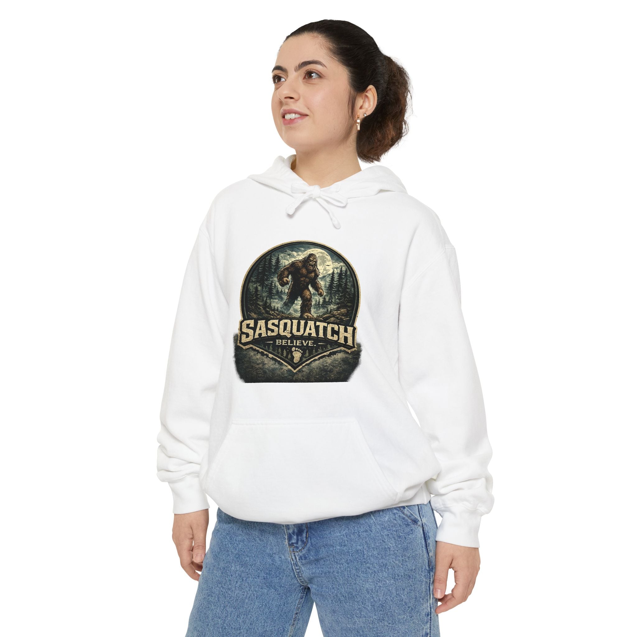 Sasquatch Graphic Hoodie – Vintage Bigfoot Adventure Sweatshirt